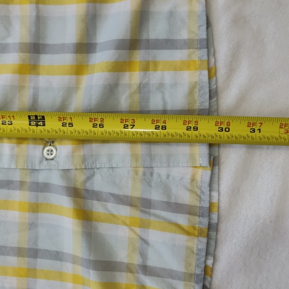 172. Volcom Plaid Button Down Shirt | Color: Dust Blue - Picture 7 of 9